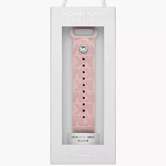 Michael Kors Jewelry - Michael Kors Blush Rubber Band for Apple Watch - NIB